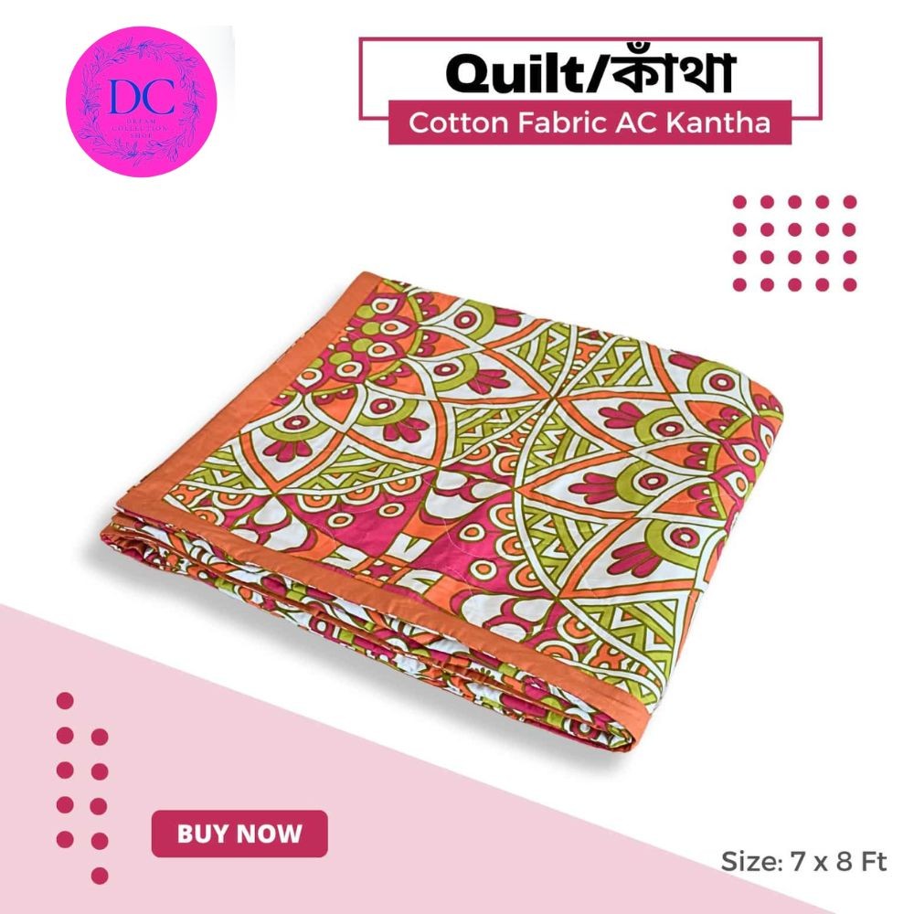 Magenta Quilted AC Kantha