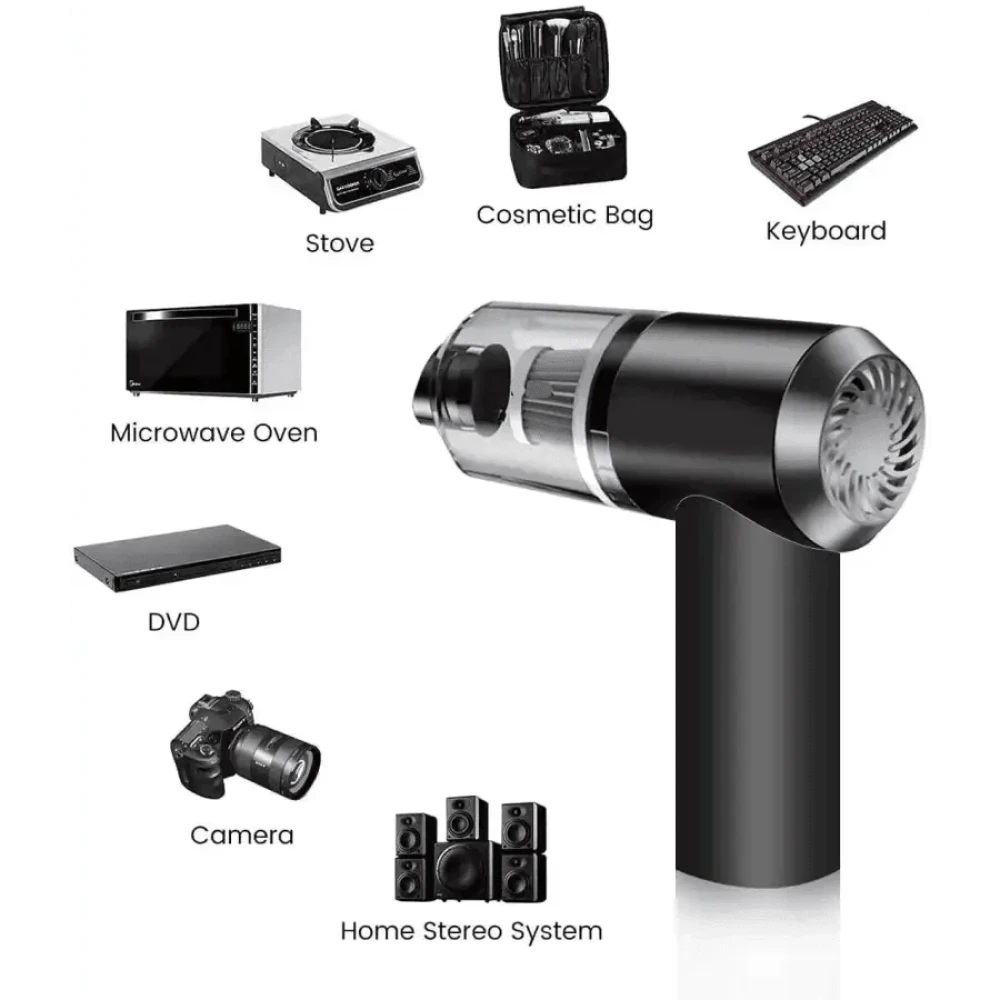 2-in-1 Portable Vacuum Cleaner – Rechargeable & Multifunctional