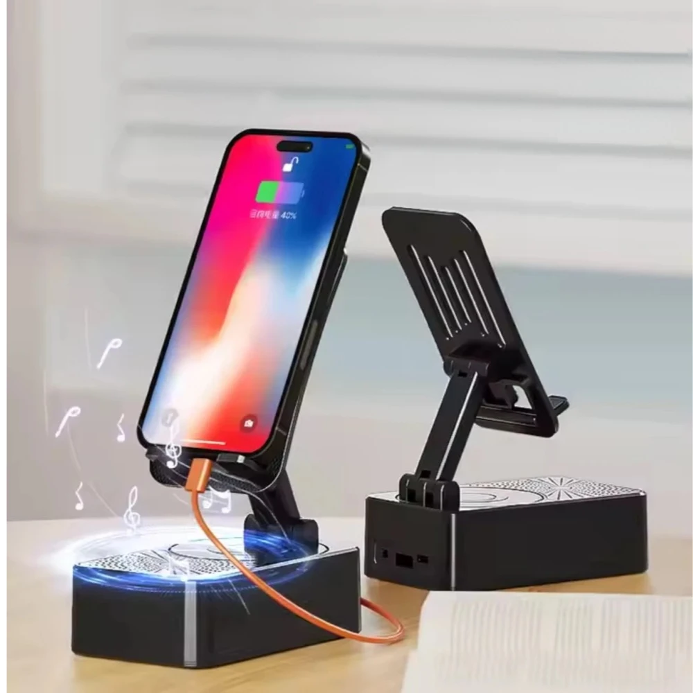 3-in-1 Bluetooth Speaker Phone Stand with Power Bank