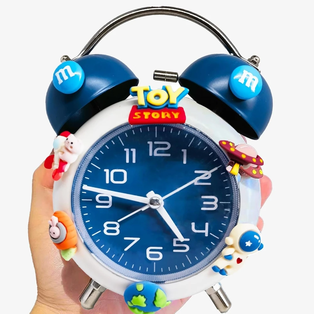 Alarm clock with sticker