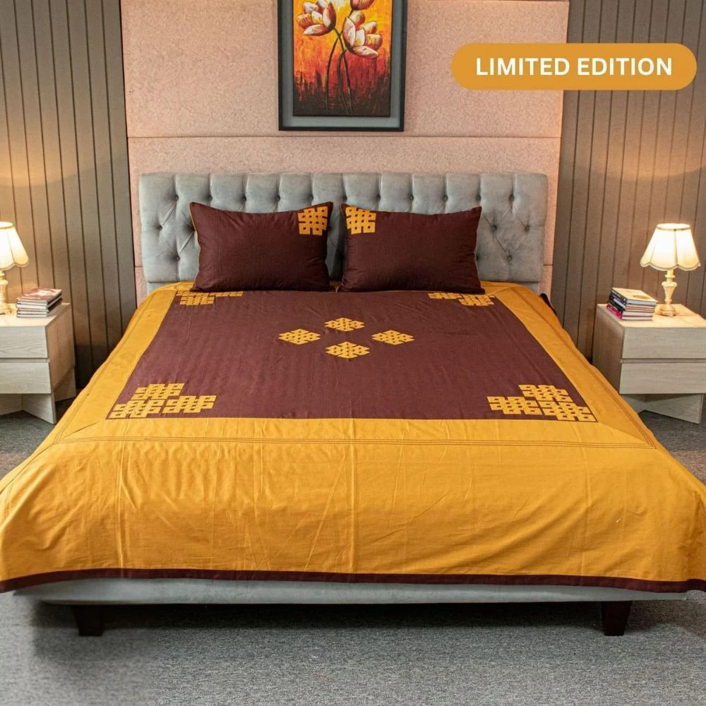 Amber Court Embroidered Bed Sheet
