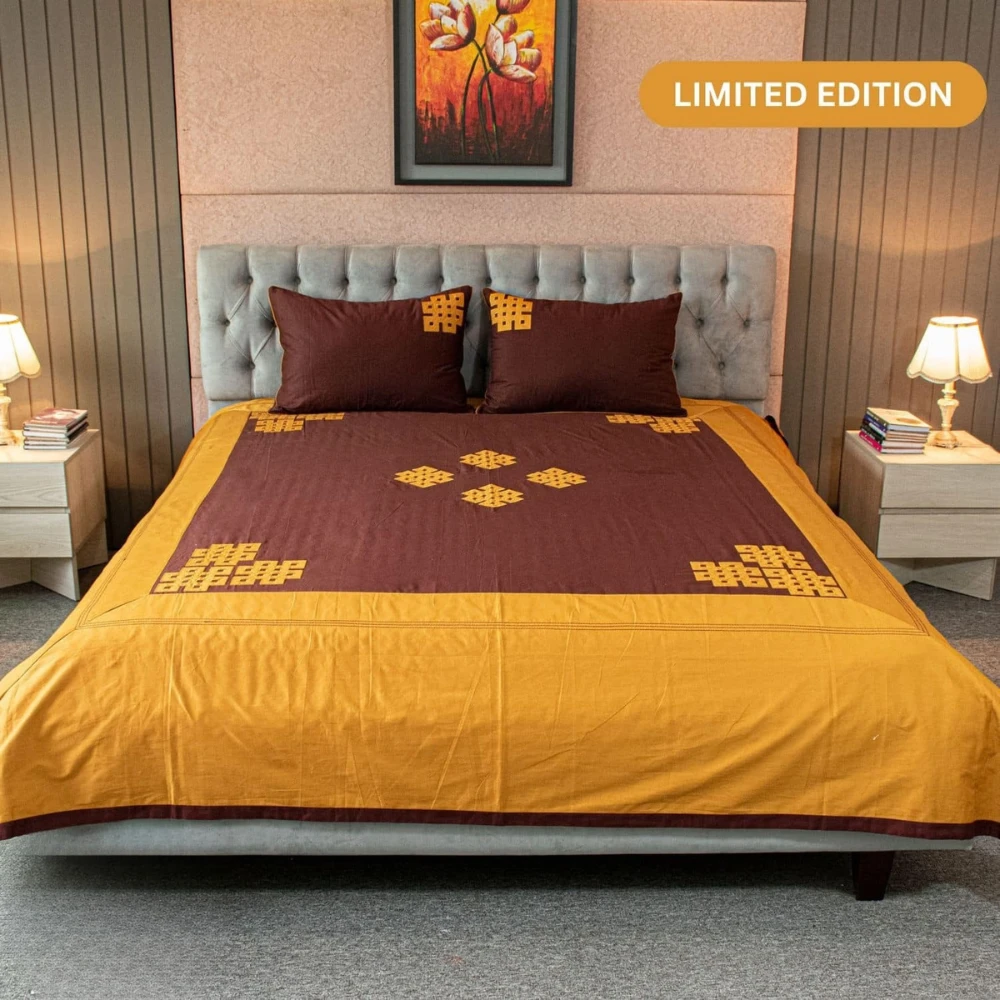 Amber Court Embroidered Bed Sheet