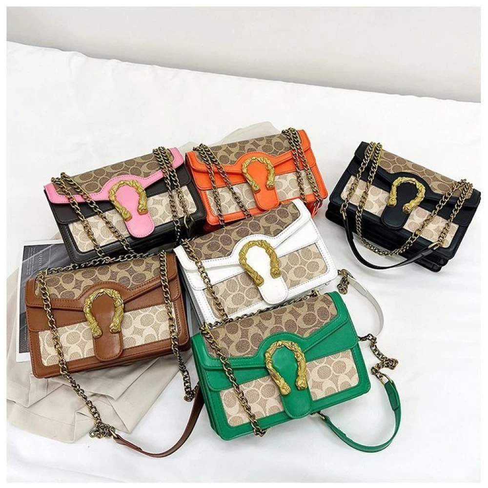 Autumn & Winter Chain Stitching Small Square Bag