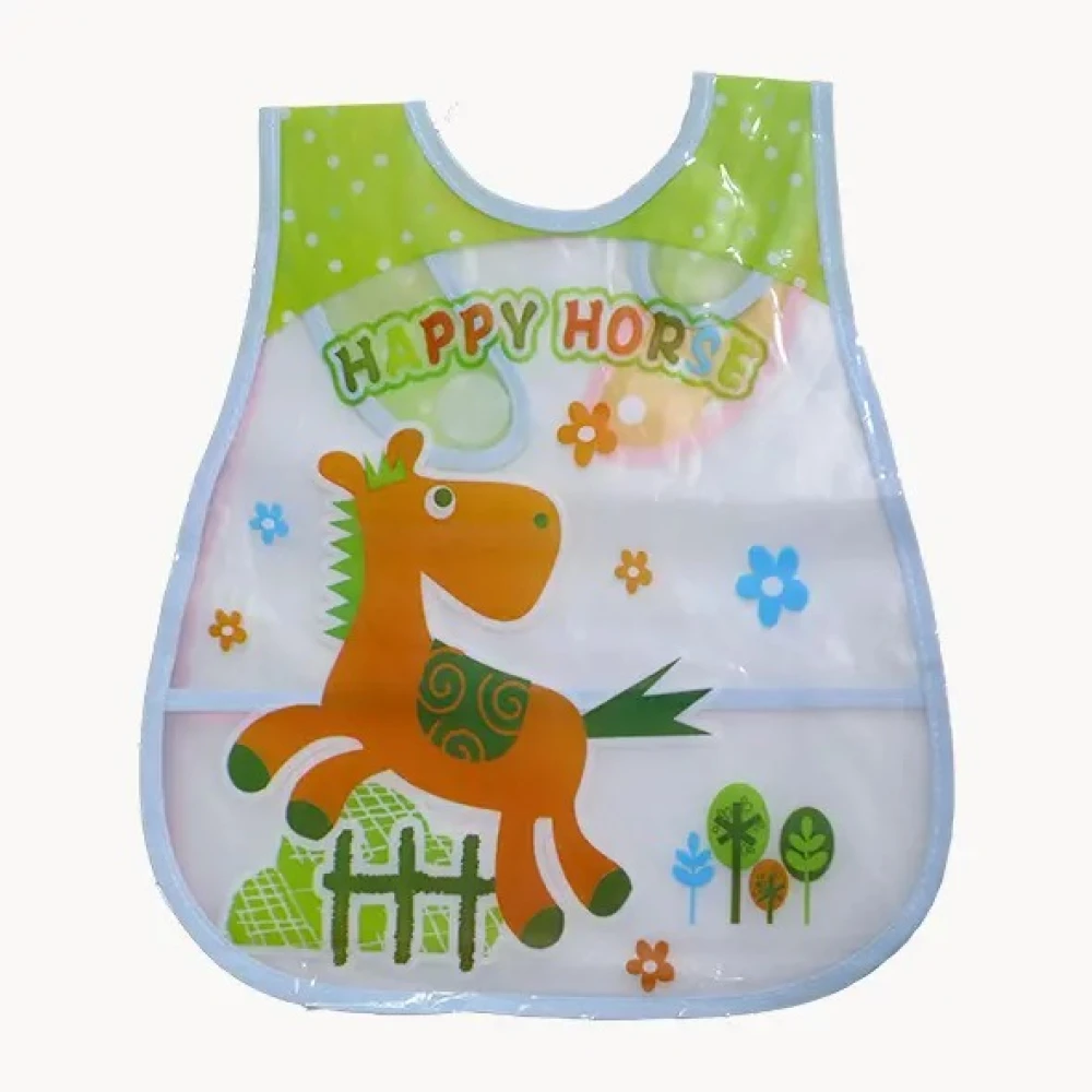 Baby Dining Bib - (Horse Printed)