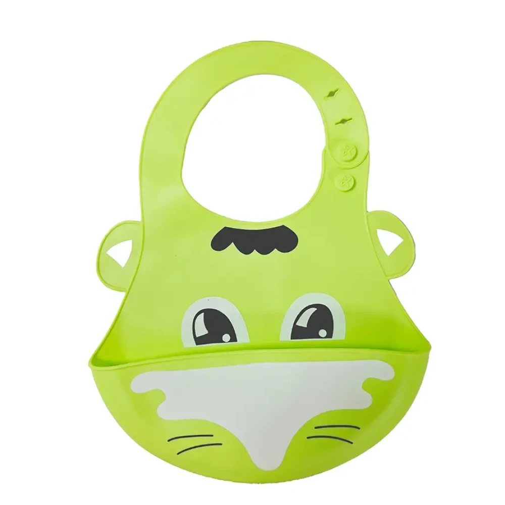 Baby Silicon Bib Green Colour