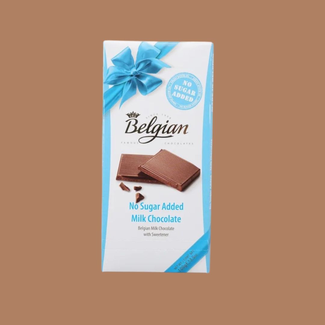 Belgian No Sugar Added Milk Chocolate