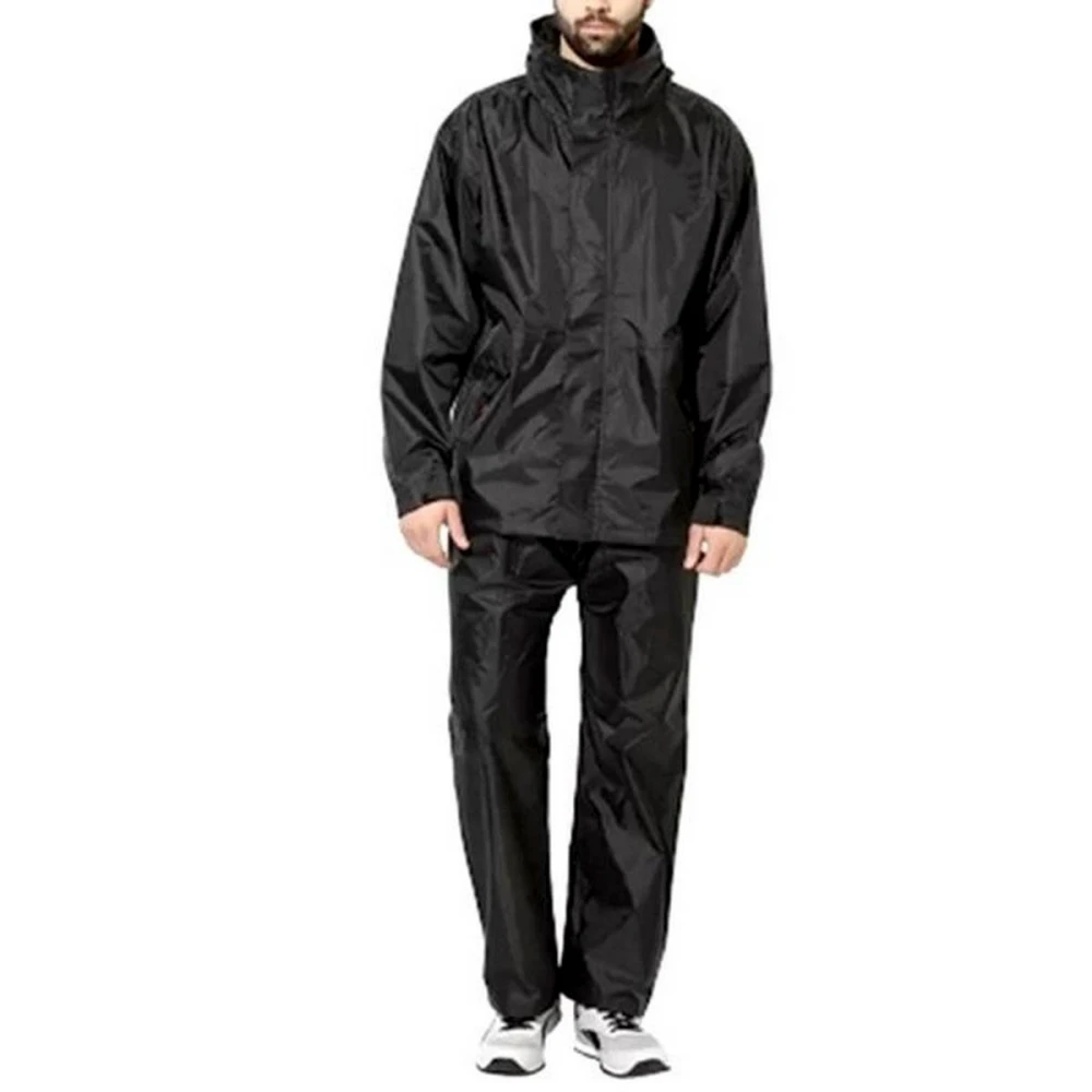 Black Naylon Raincoat for Men