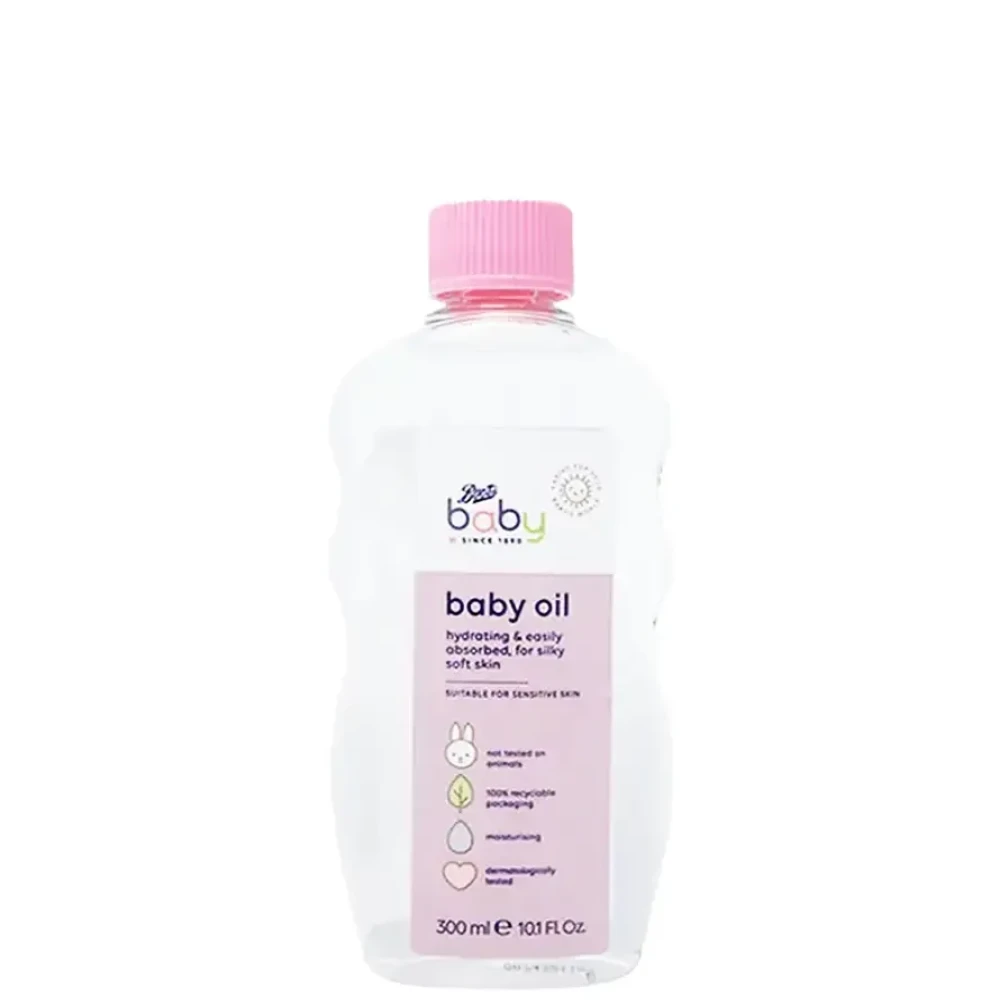 Boots Baby Oil Hydraing & Easily Absorbed for Silky Soft Skin - 300ml