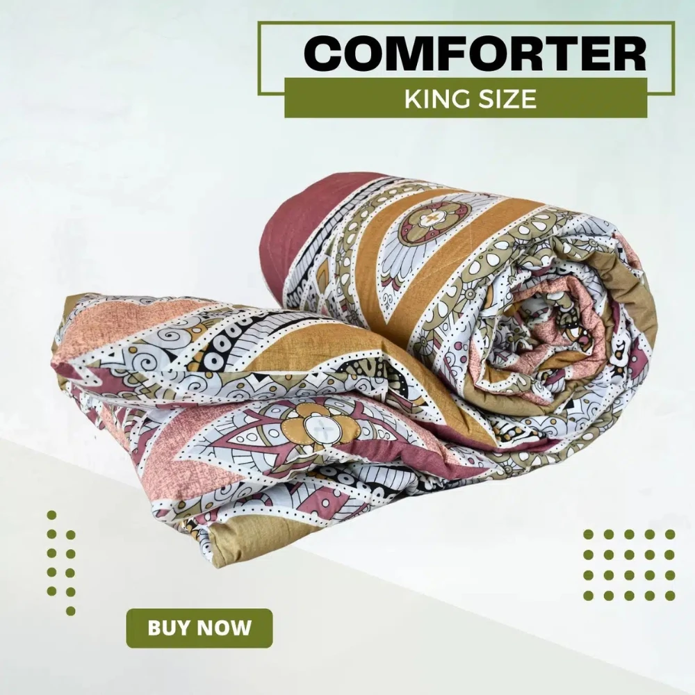 Brown Print Comforter