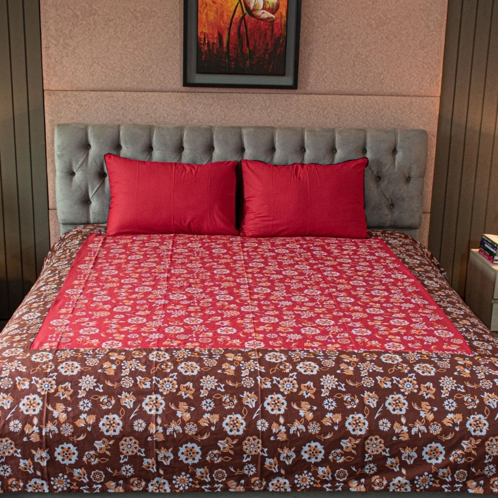 Brownberry Garden Screen Print Bed Sheet