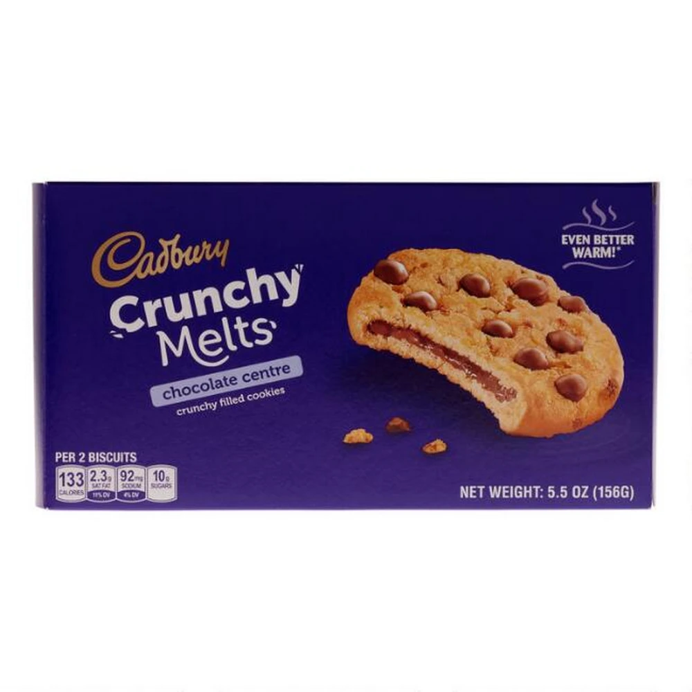 Cadbury Crunchy Melt Chocolate Centre Cookies 156gm