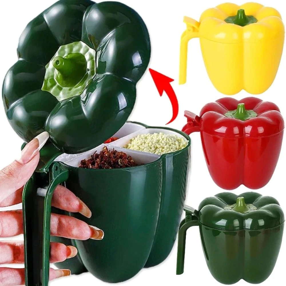 Capsicum Shape Spice Condiment Container Jars
