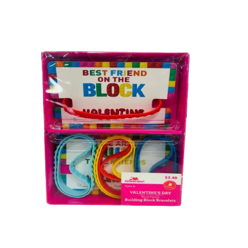 Celebrate Valentine's Day Building Block Bracelets 8pc