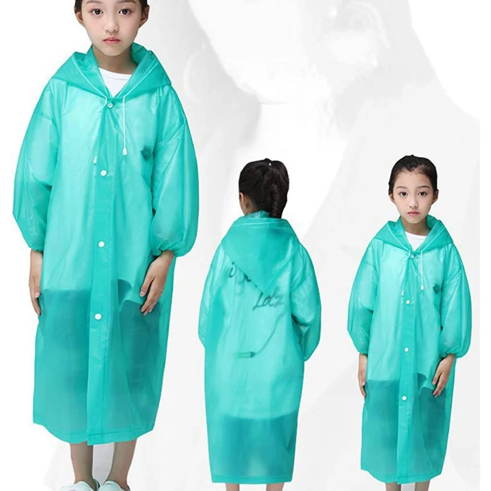Children Rainwear Waterproof Hooded Rain Coat