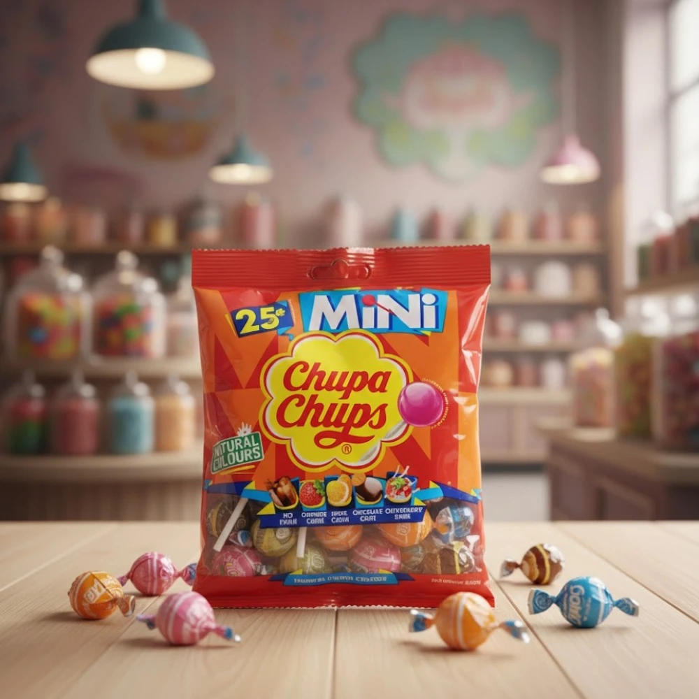Chupa Chups Mini Bag (25pcs) Assorted Flavour Lollipops - 150g