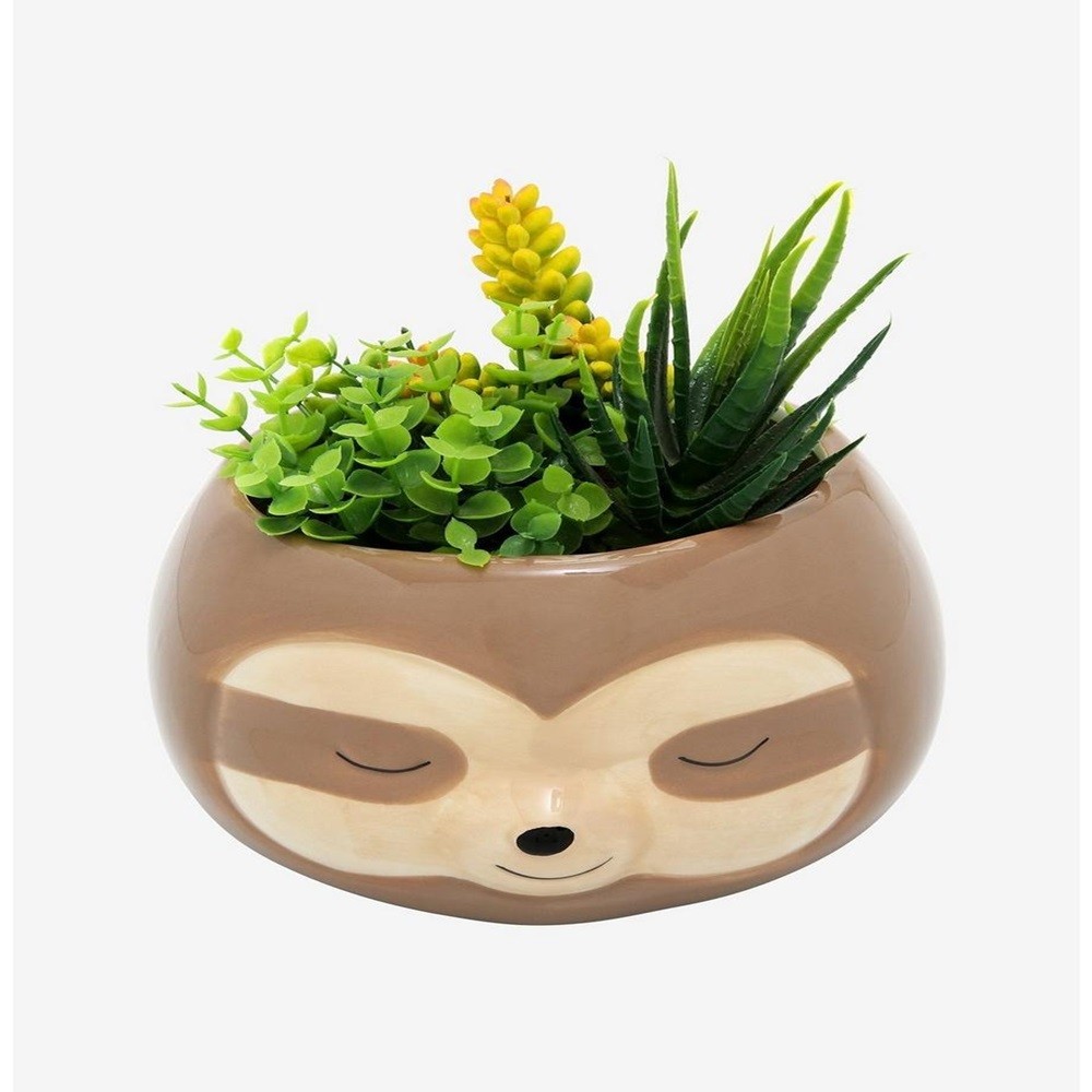 Cute Desktop Flower Pots Planters Ceramic sloth Shaped
