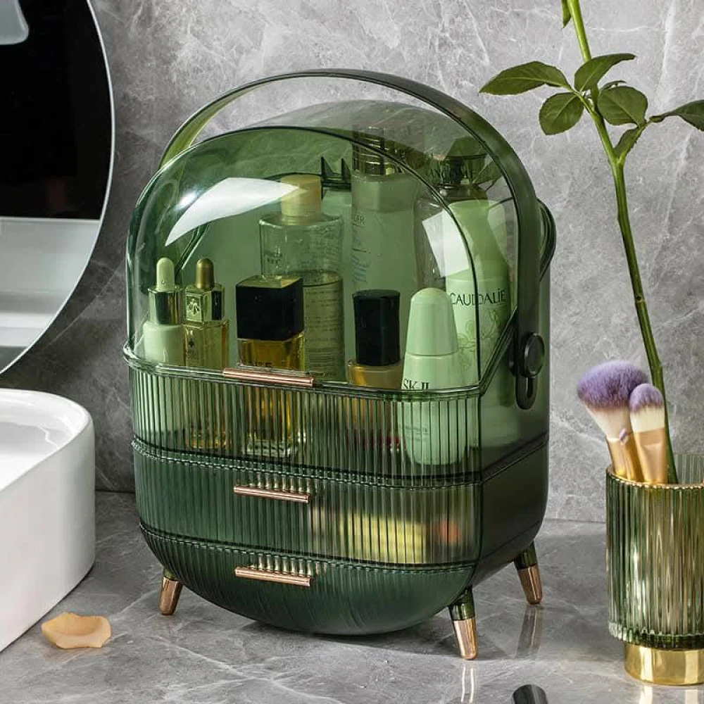 Dust & Water Proof Transparent Large Capacity Makeup Storage Box