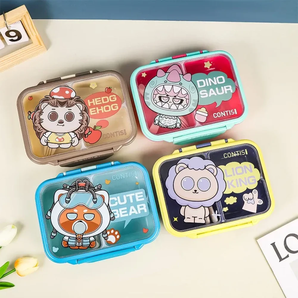Factory Direct Cute Cartoon Large-Capacity Student Lunch Box