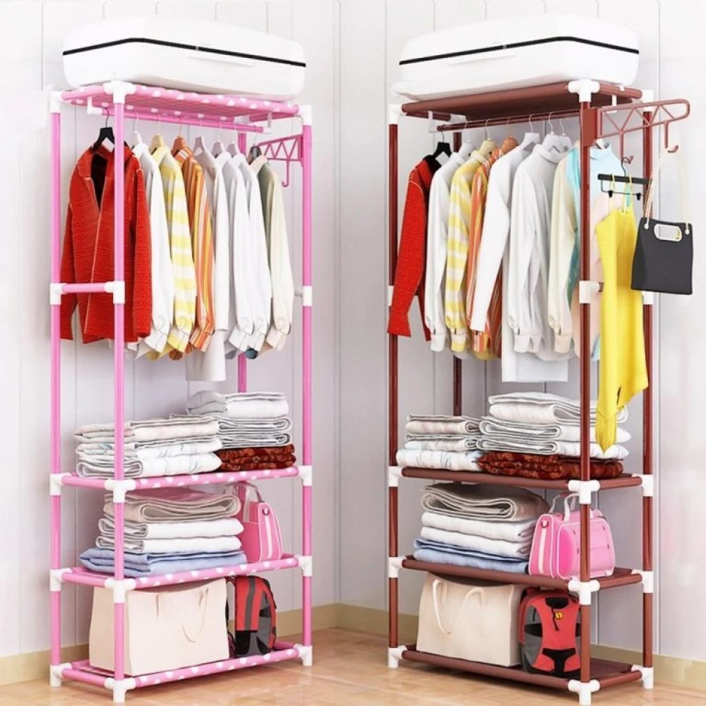 Fashionable 3 Layer Cloth Rack – Multicolor
