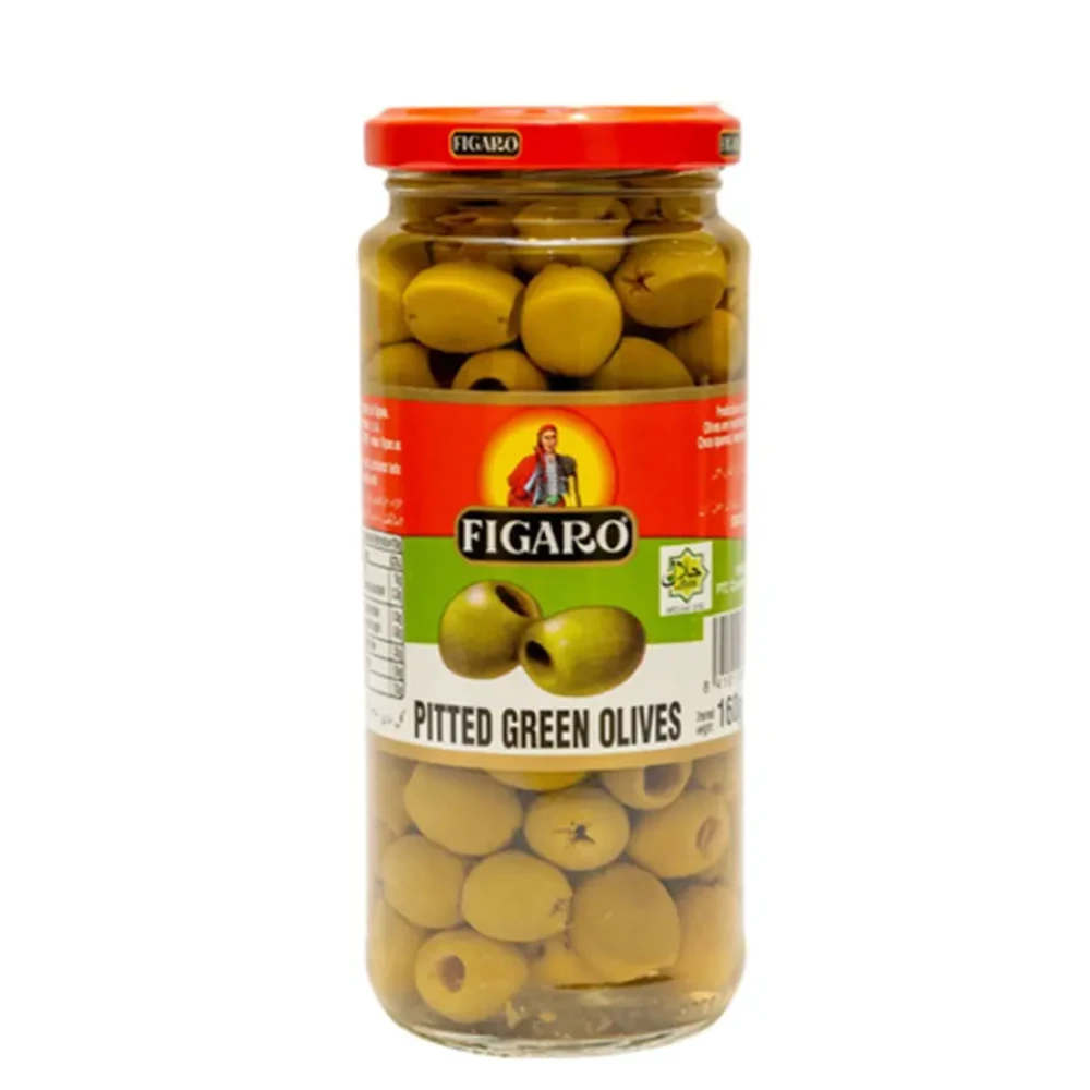 Figaro Pitted Green Olives without Stones - 340g