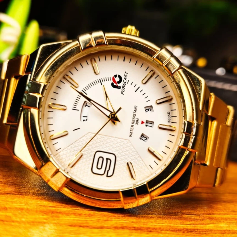 Forecast Gold, Steel, Stainless Steel Wrist Watch