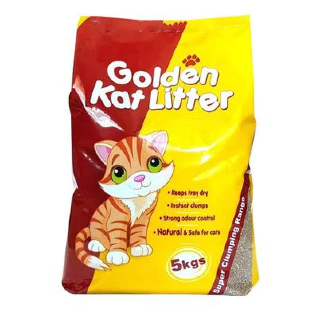 Golden Kat Cleapest Clumping Cat Litter Unscented 5kg