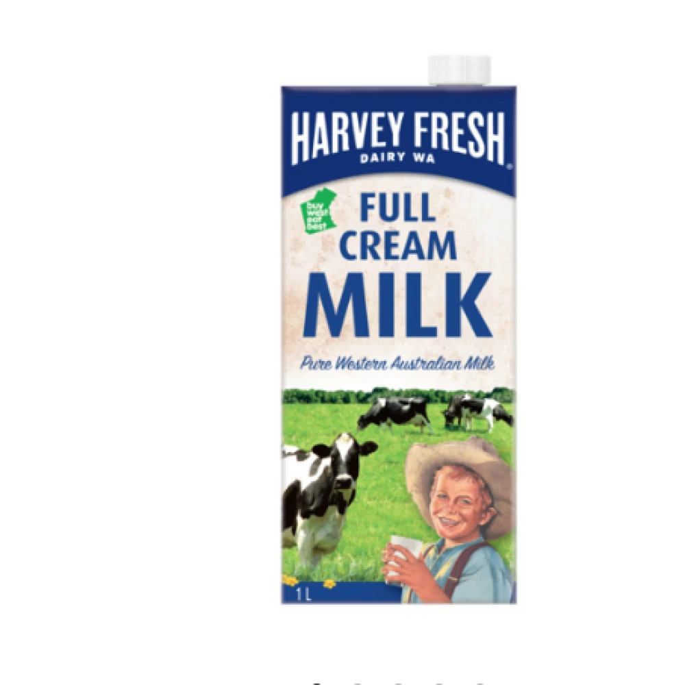 Harvey Fresh Long Life UHT Full Cream Milk 1Lt AU