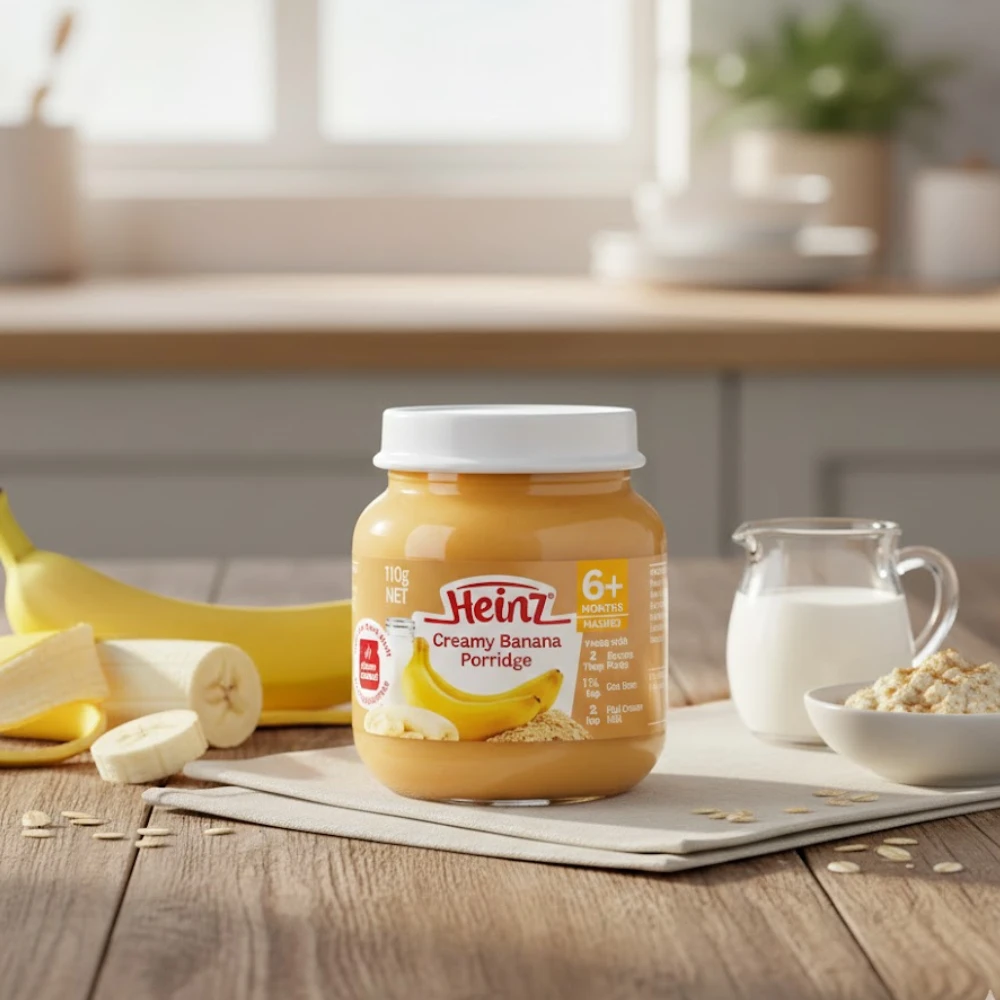 Heinz Creamy Banana Porridge 6+Months Custurd - 110g