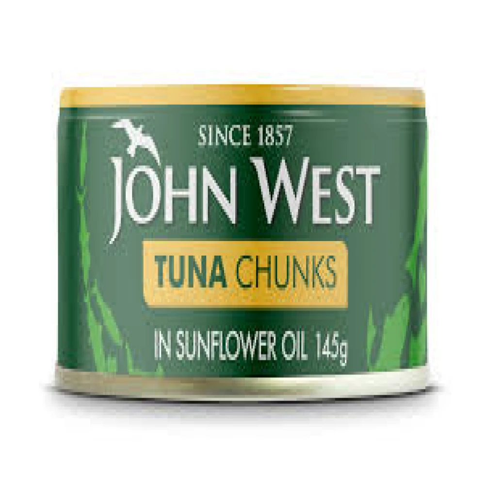 John West Tuna Chunks In Sunflower Oil 145gm UK