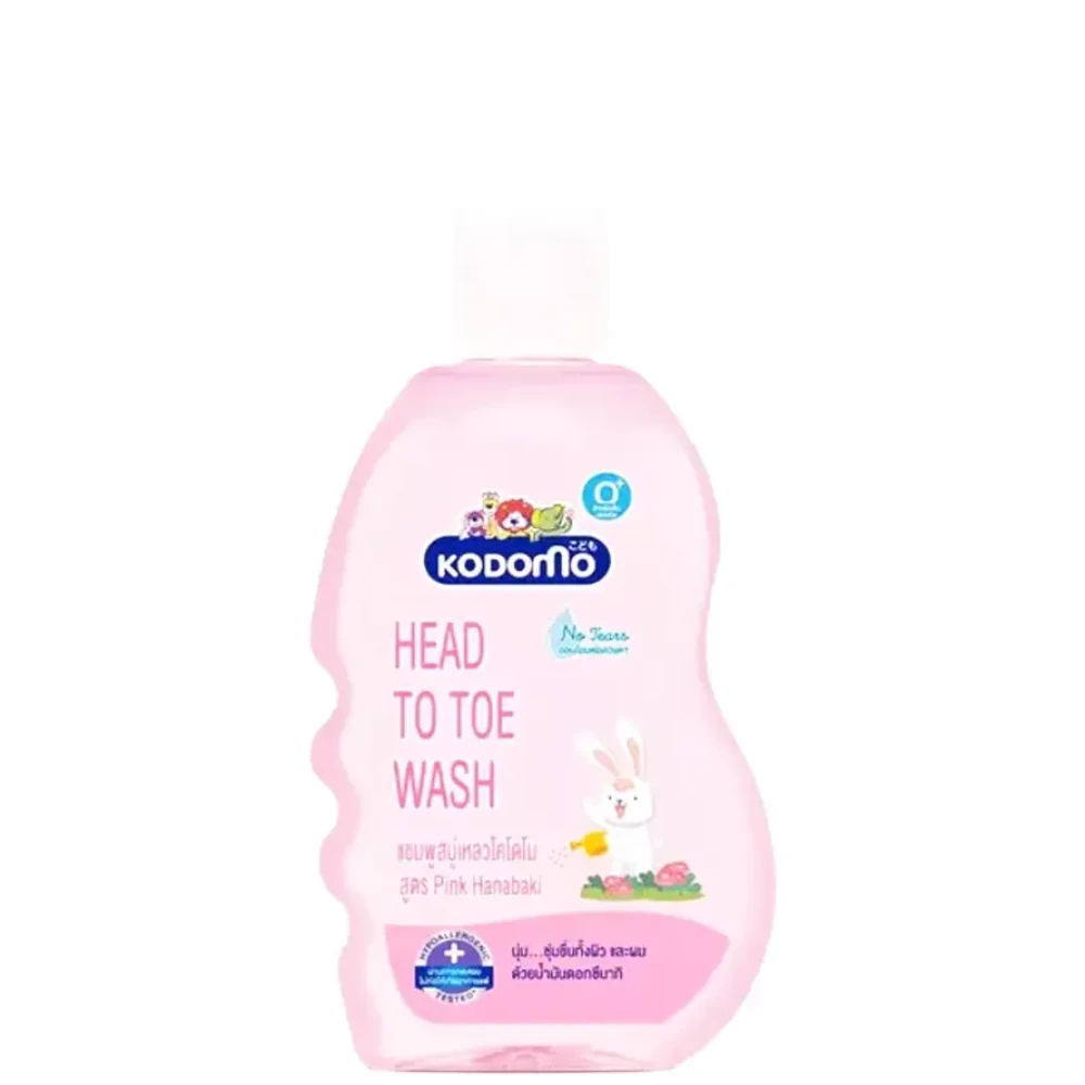 Kodomo Head to Toe Wash Pink Hanabaki 0+ 200ml