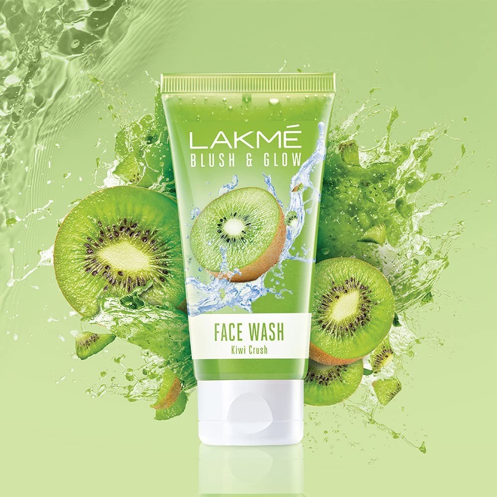 Lakme Blush and Glow Refreshing Kiwi Facewash with Vitamin C Serum