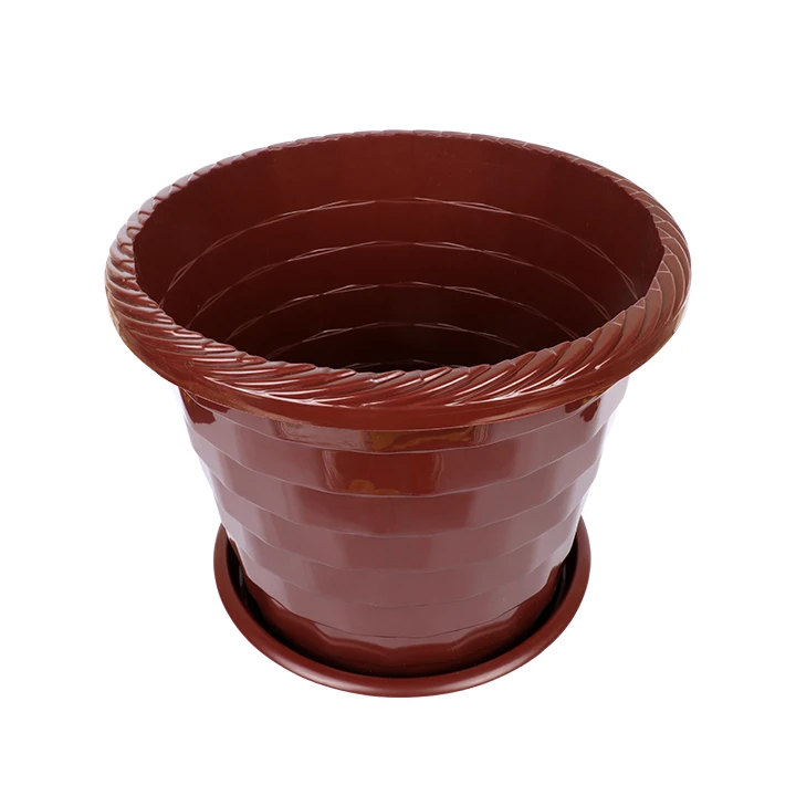 Marble Flower Tub with Tray 11"
