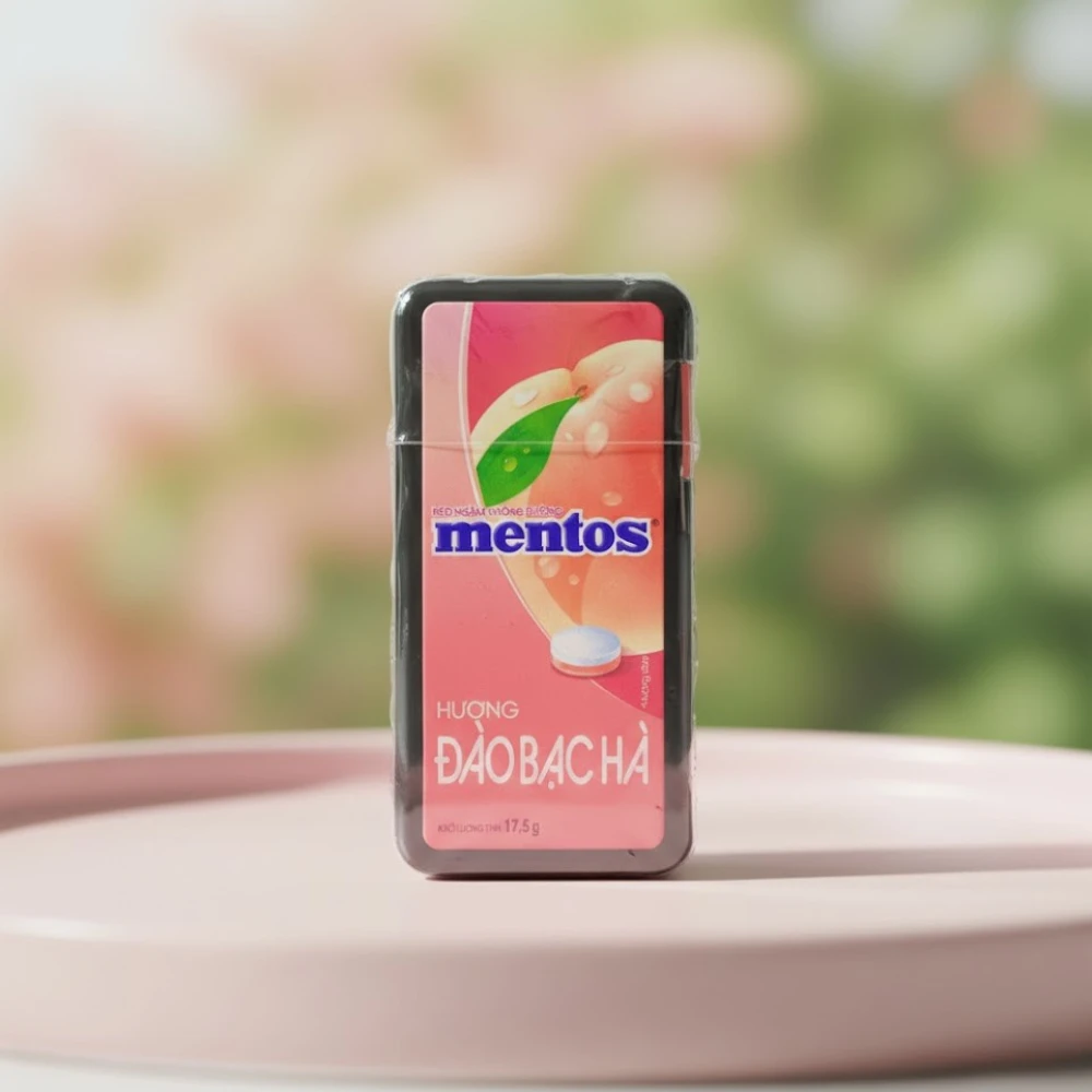 Mentos Peach Mint Flavor Candy - 17.5g