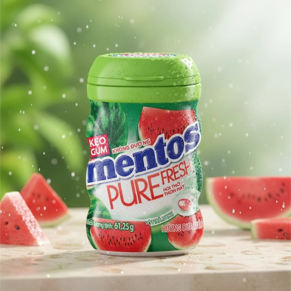 Mentos Pure Fresh Chewing Gum - 61.25g