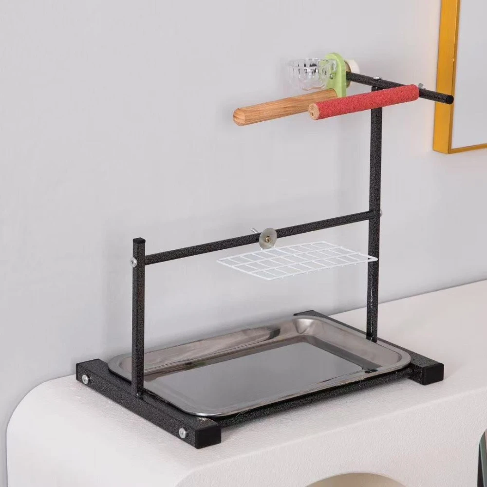 Metal & Wooden Bird Stand