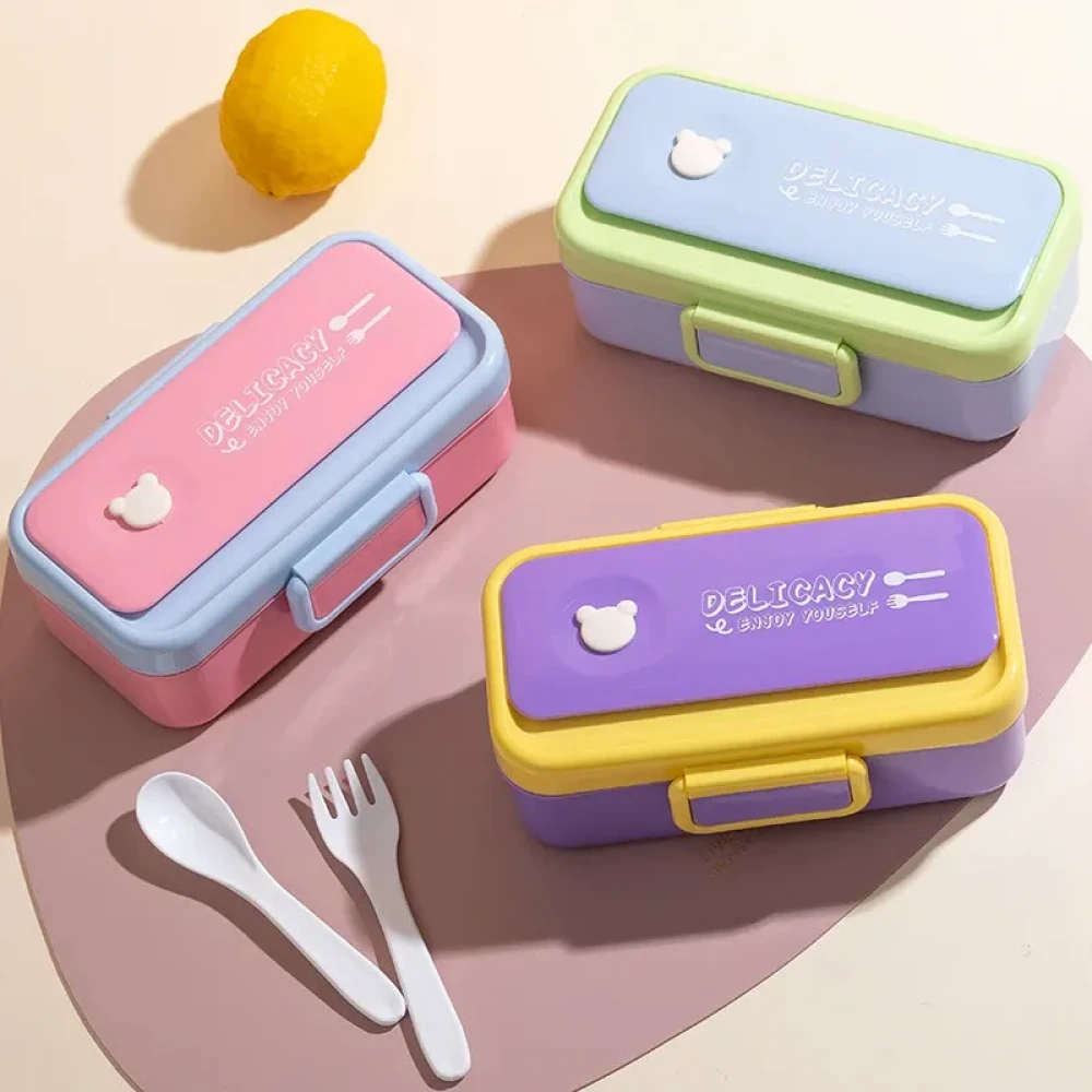 Microwaveable Cartoon Bento Lunch Box for Kids