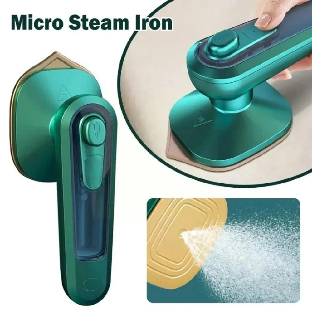 Mini Electric Handheld Steamer Iron Machine- Dark Green