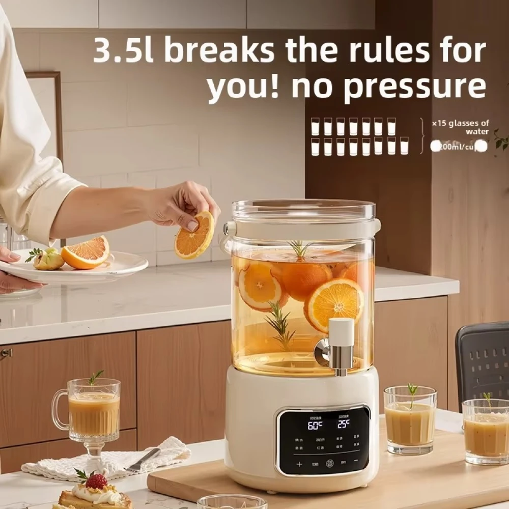 Multifunctional Health Pot with Faucet – Large Capacity Glass Electric Kettle & Tea Boiler