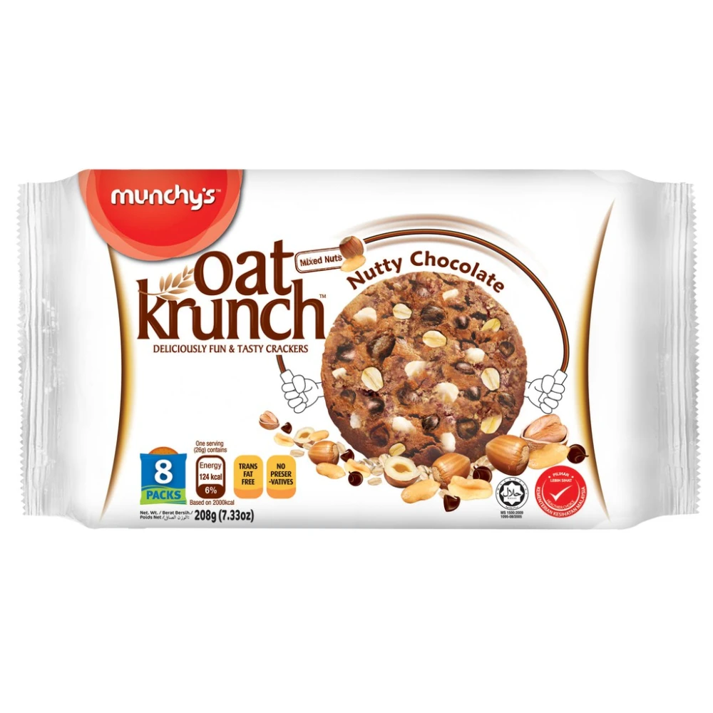 Munchys Oat Krunch Nutty Cholocate 208gm MY