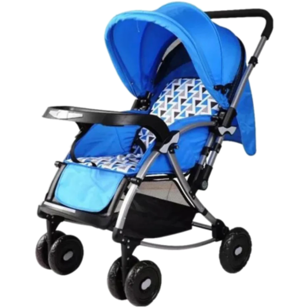New BBH 720W Baby Stroller Comfortable Rocking Prams-Blue