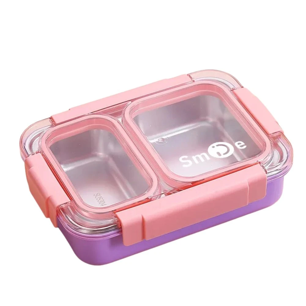 New Minimalist Color-Block 304 Stainless Steel Sealed Bento Box