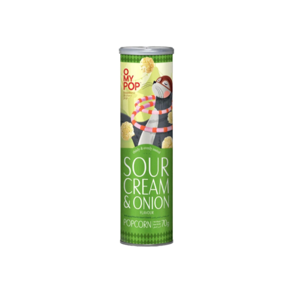 O My Pop Sour Cream & Onion Flavour Popcorn 70Gm MY