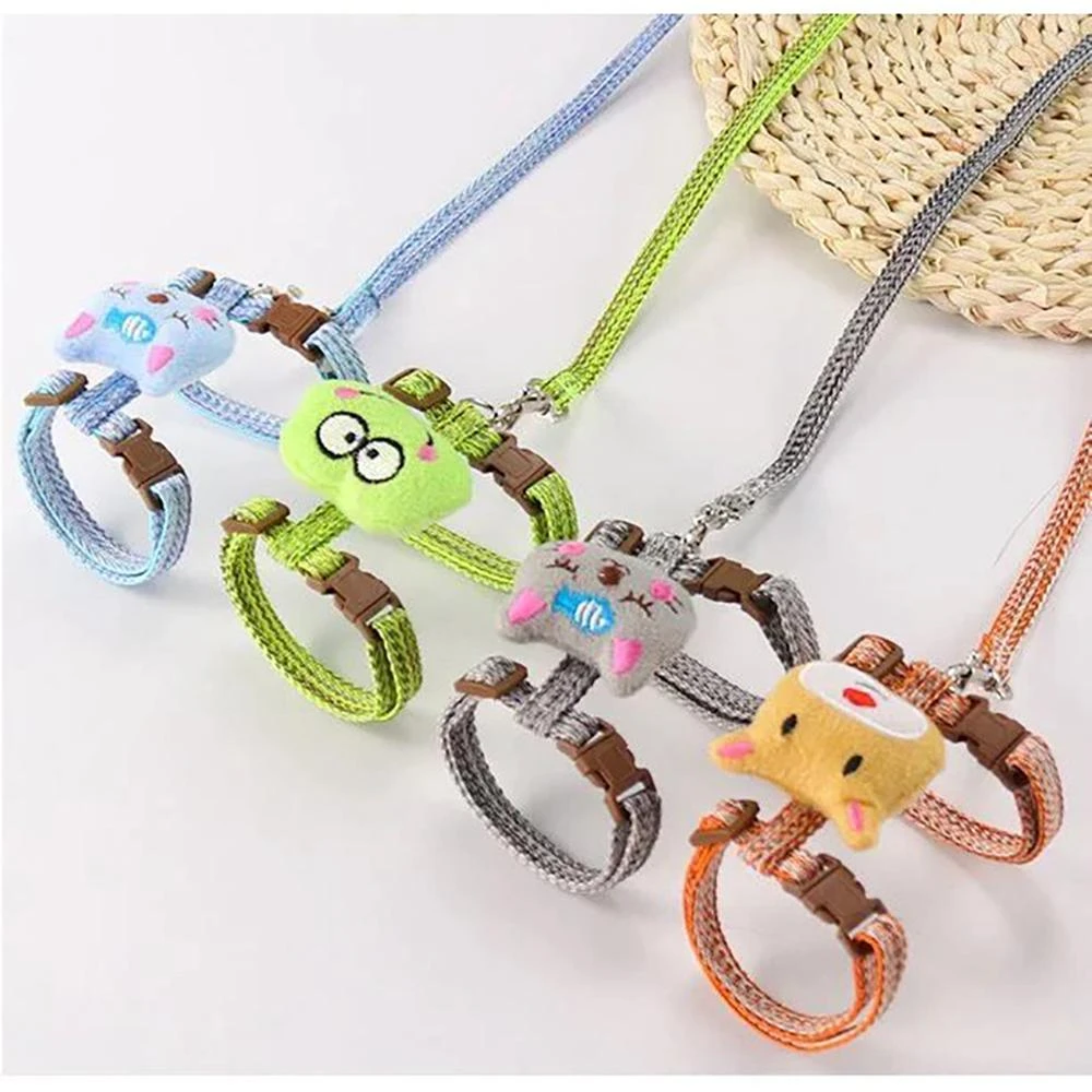 Pet Cat I-Shape Chest Leash Traction Belt Adjustable Pet Harness Straps