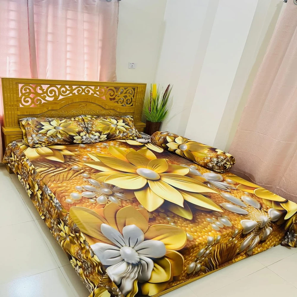 Premium 3D Design Bed Sheet