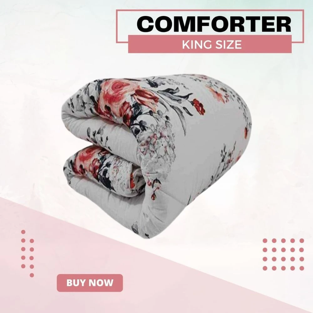 Premium Quality Comforter Printed Fabrics 84 X 90 Inch Each