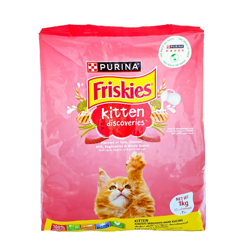 Purina Friskies Kitten Food Dis. F. of Tuna, Chic, Milk, Veg.&Whole Grains - 1Kg