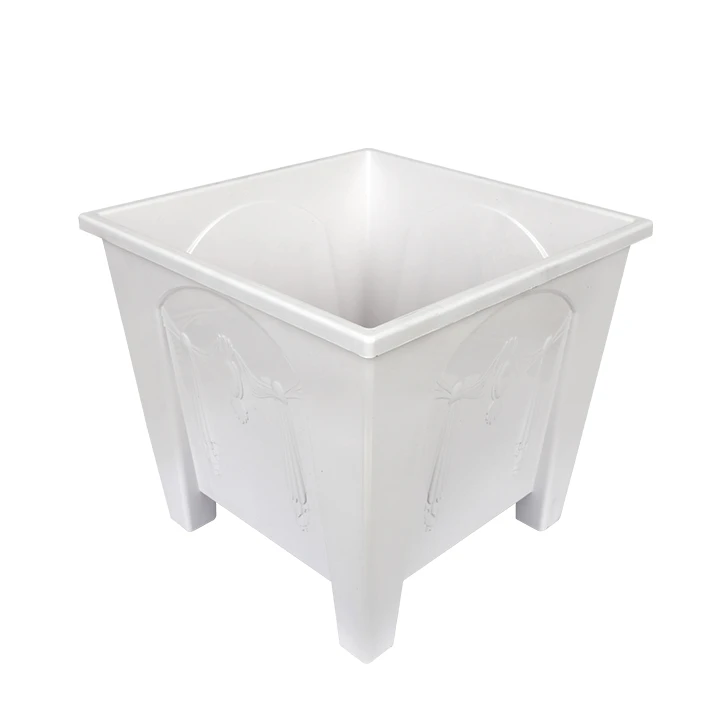 Square Flower Tub 10"-White (9L)