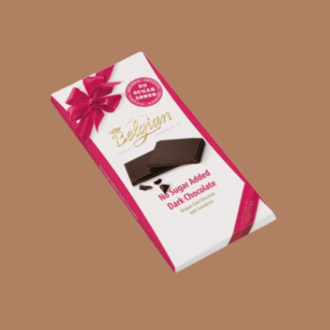 The Belgian No Sugar Added Dark Chocolate Bar