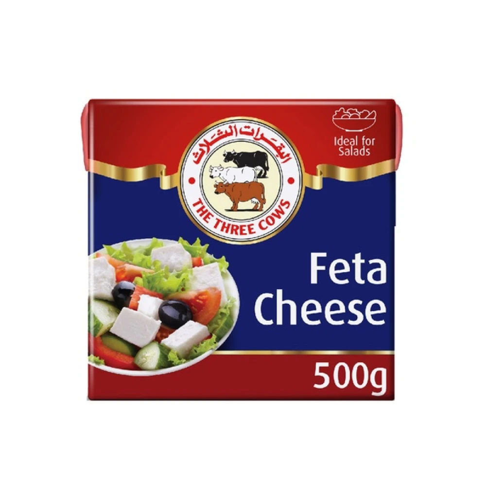 THREE COWS FETA CHEESE 500GM