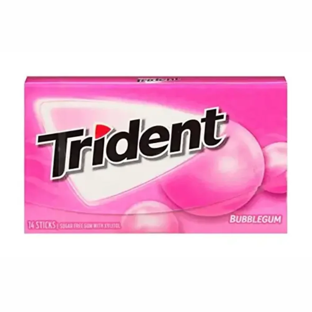 Trident Bubblegum Sugar Free Gum - 14 Sticks